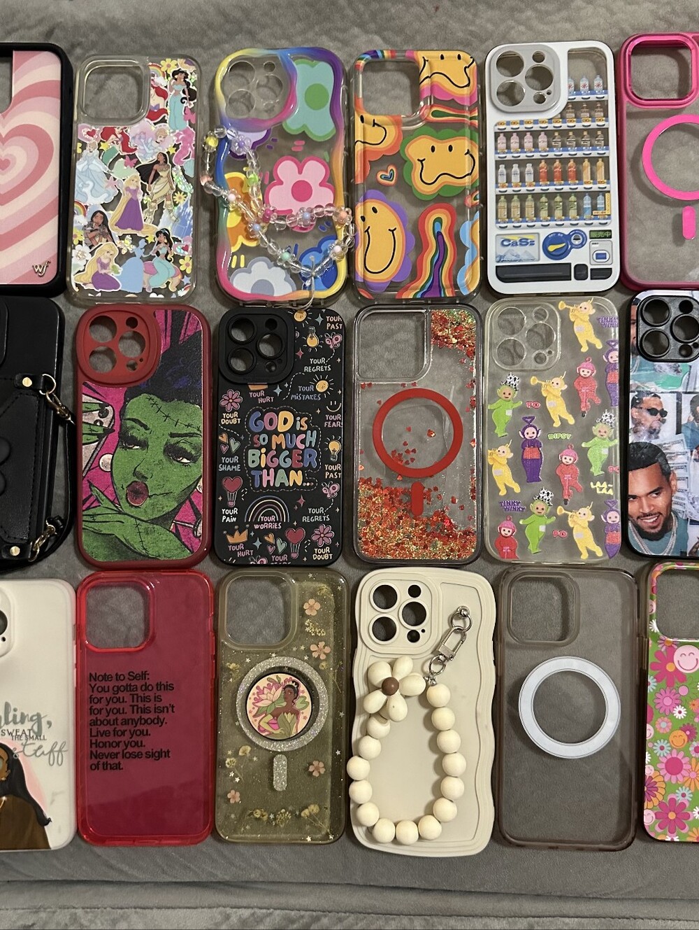 Assorted Colorful Decorative iPhone 14 PROMAX Cases - $40 for Bundle